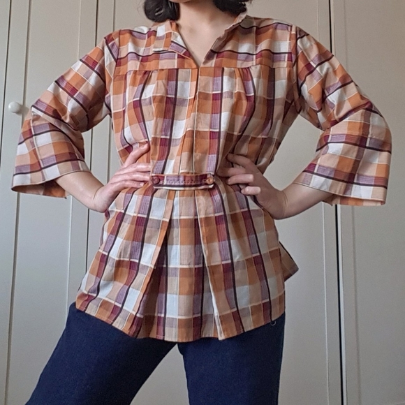 Plaid blouse - Picture 2 of 3